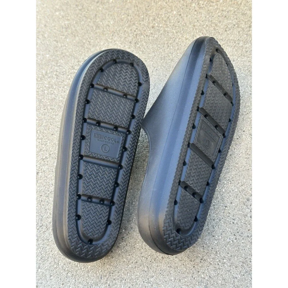 EUC 32 DEGREES COOL Cushion Slides Unisex L Men's 7-8 Women's 9-10 Black